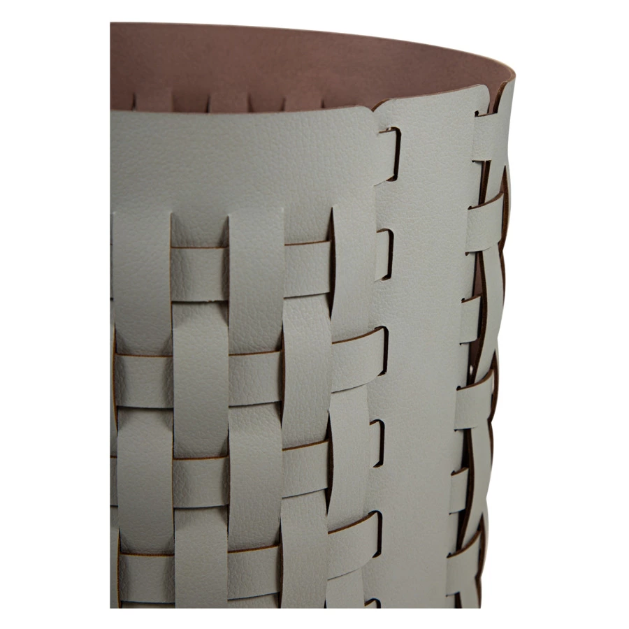 Корзина ADJ Bottega-15 d20x25 см, кожа натуральная, устричный