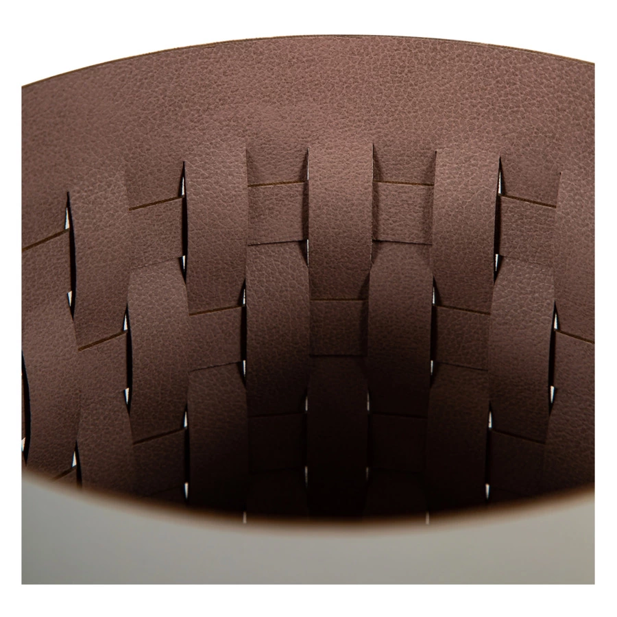 Корзина ADJ Bottega-15 d20x25 см, кожа натуральная, устричный