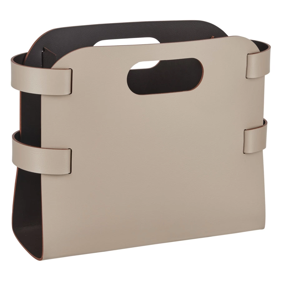 Журнальница ADJ 16x36х25 см, кожа натуральная, капучино