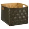 Корзина ADJ Bottega 35x40х35 см, кожа натуральная, оливковый