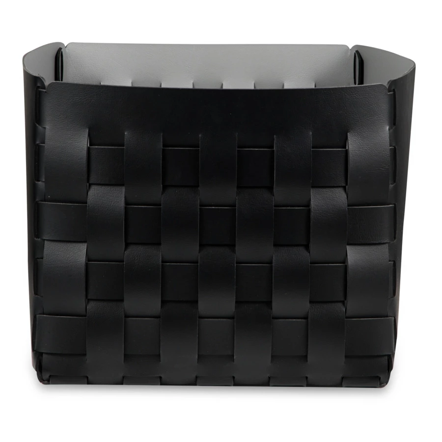 Корзина ADJ Bottega 35x40х35 см, кожа натуральная, черный