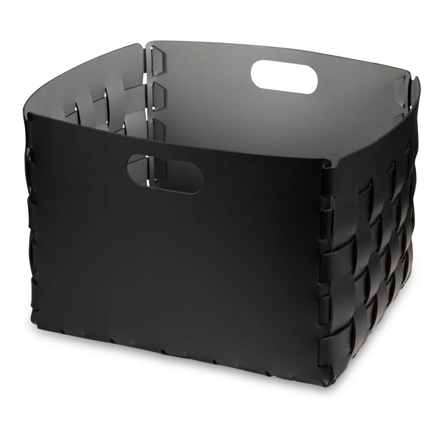 Корзина ADJ Bottega 35x40х35 см, кожа натуральная, черный