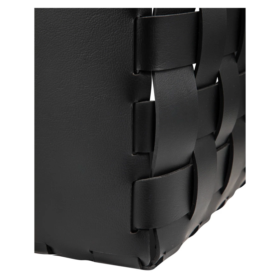 Корзина ADJ Bottega 35x40х35 см, кожа натуральная, черный