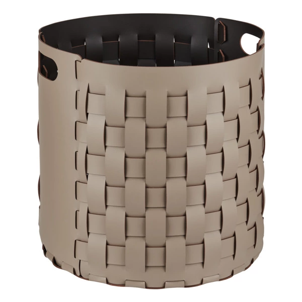 Корзина ADJ Bottega 40 см, кожа натуральная, капучино