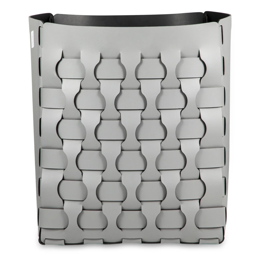 Корзина ADJ Dubai 35x35х40 см, кожа натуральная, серый