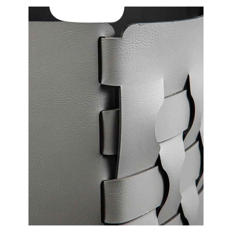 Корзина ADJ Dubai 35x35х40 см, кожа натуральная, серый