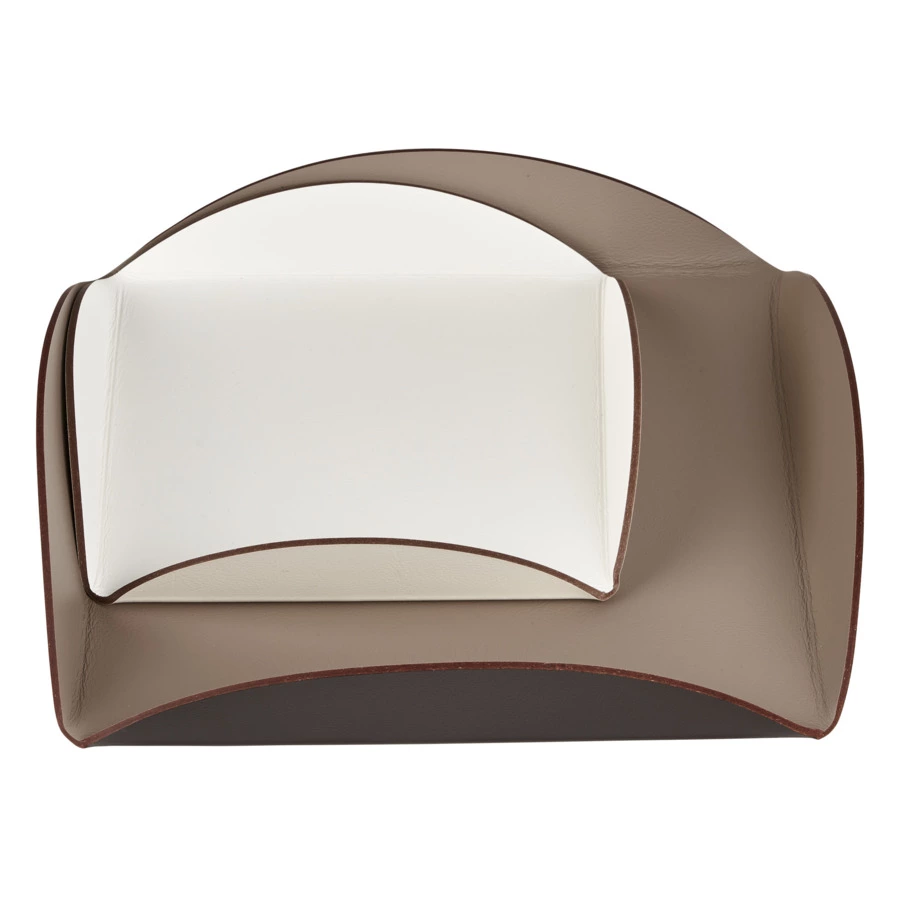 Подставка для сервировки ADJ 20х20 см, кожа натуральная, белый