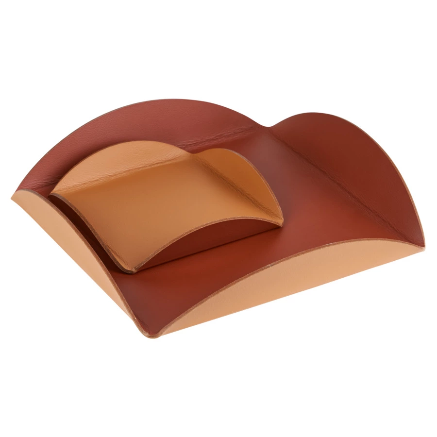 Подставка для сервировки ADJ 30х30 см, кожа натуральная, коньяк