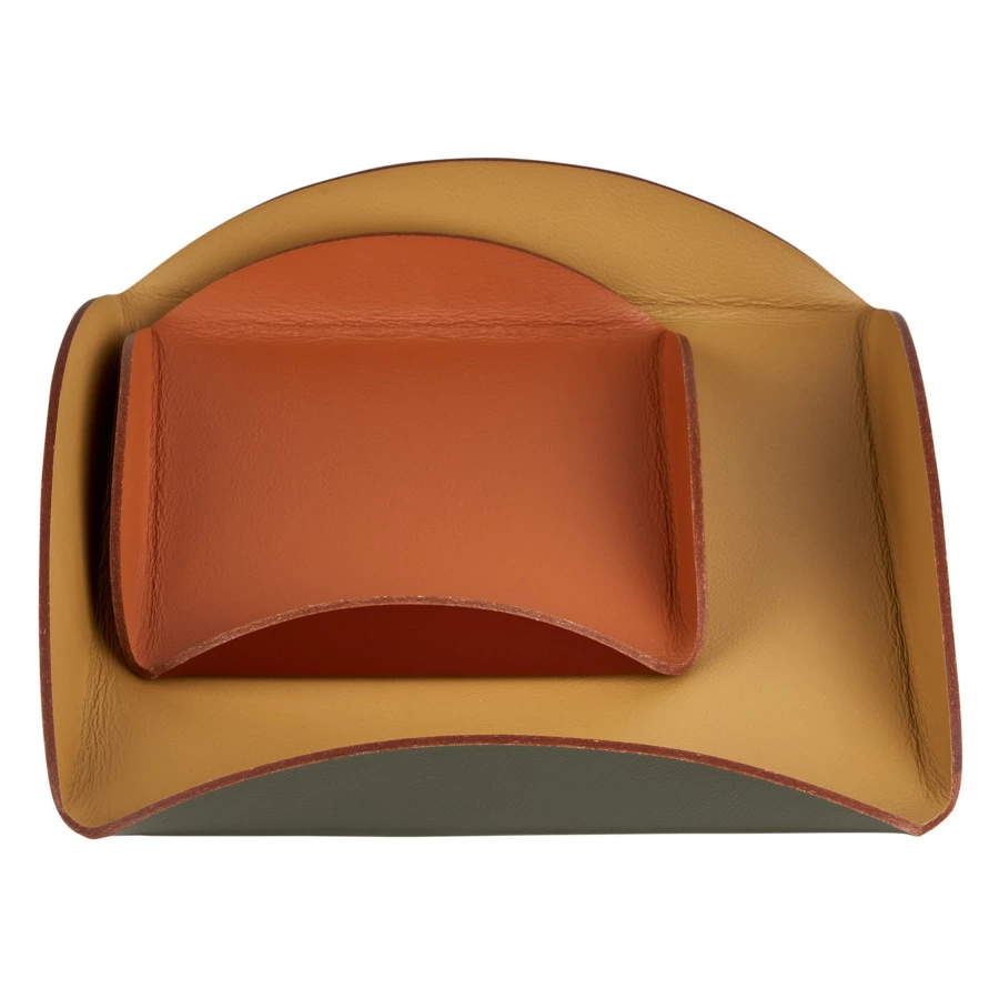 Подставка для сервировки ADJ 30х30 см, кожа натуральная, коньяк