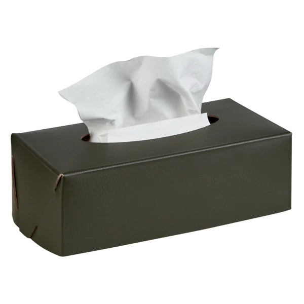 Салфетница ADJ 23х12х7,5 см, кожа натуральная, оливковый