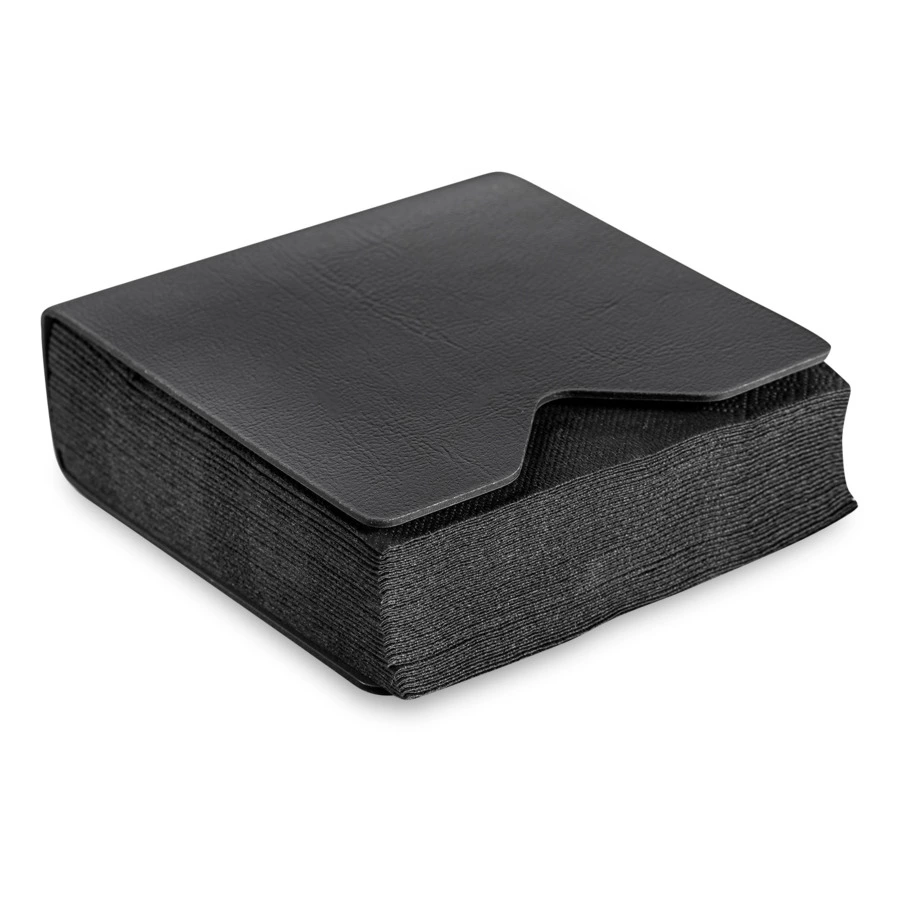 Салфетница ADJ Wind 13х3,8 см, кожа натуральная, черный