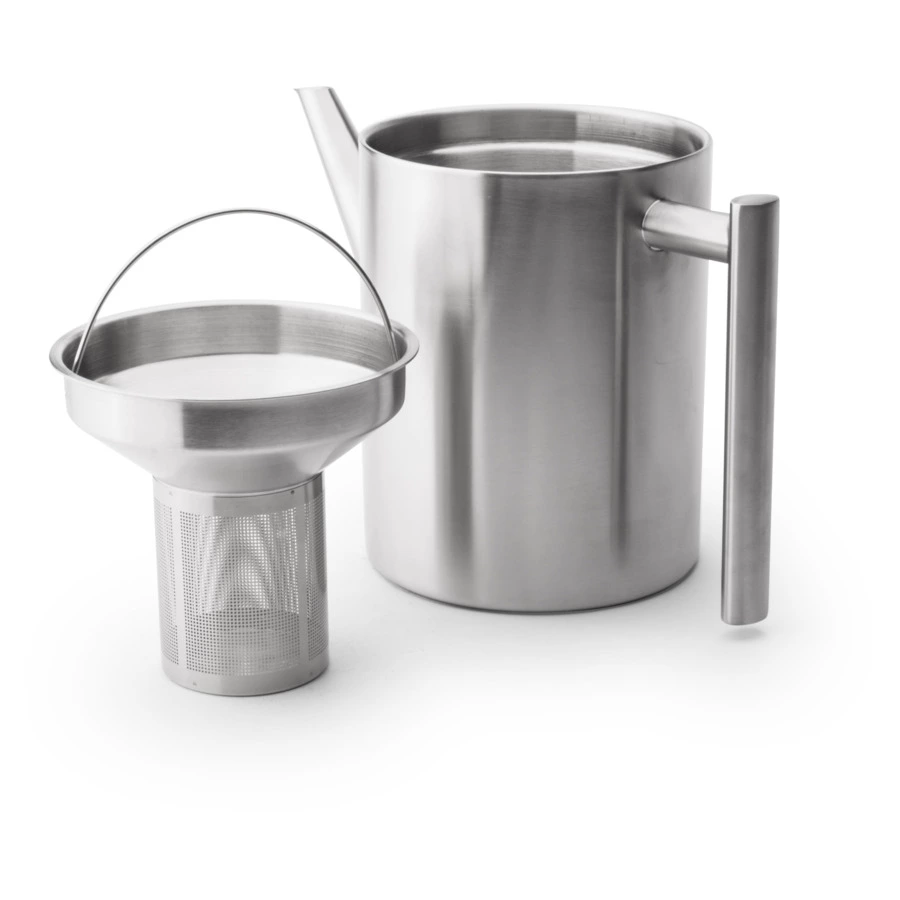 Чайник заварочный Bredemeijer Minuet Cylindre с двойными стенками 1,2 л, сталь, матовый