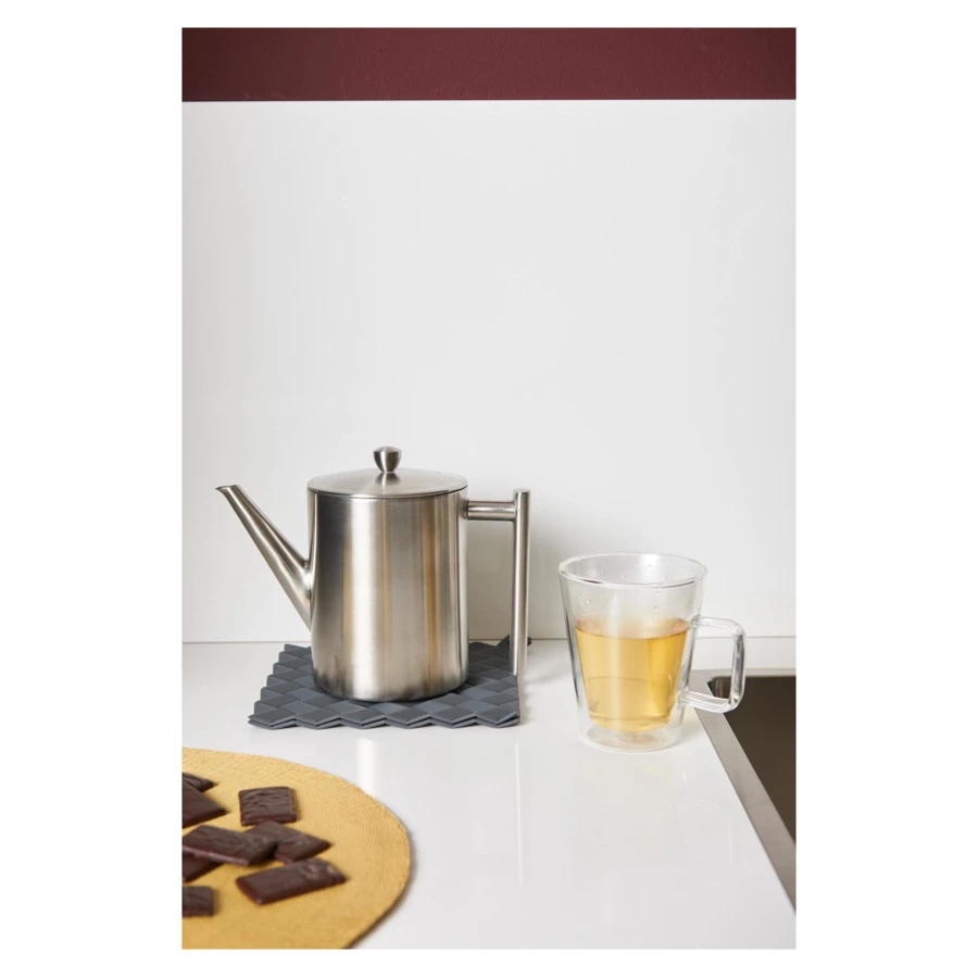 Чайник заварочный Bredemeijer Minuet Cylindre с двойными стенками 1,2 л, сталь, матовый