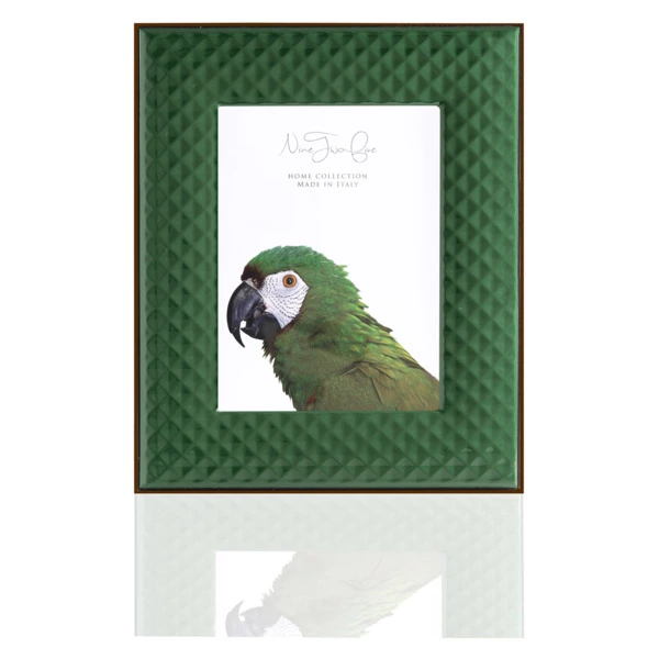 Рамка для фото Intersilver Авангард 13x18 см, изумрудный, алюминий с посеребрением