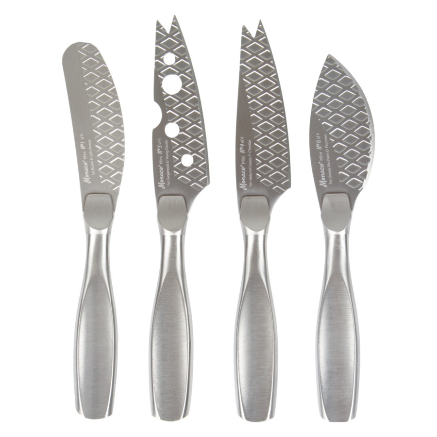 Набор мини-ножей для всех видов сыра Boska Монако+ 19х19 см, 4 шт, сталь, п/к набор ножей для сыра zanussi 4 предмета trapani
