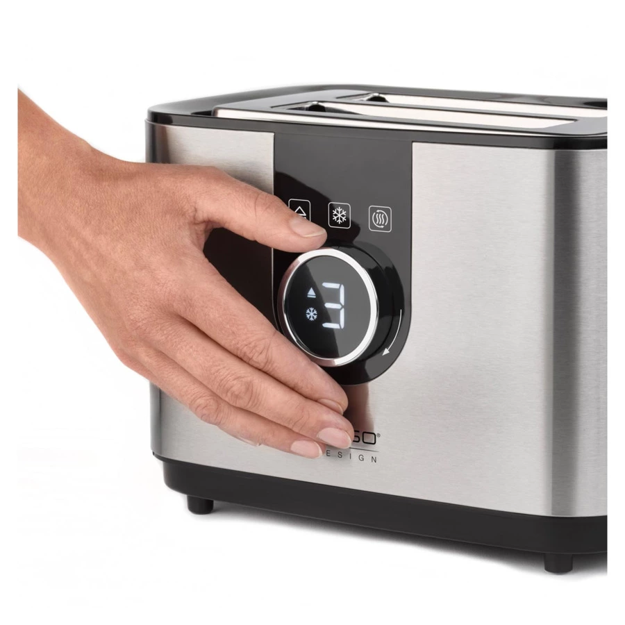 Тостер Caso Selection T2 на 2 ломтика, сталь нержавеющая
