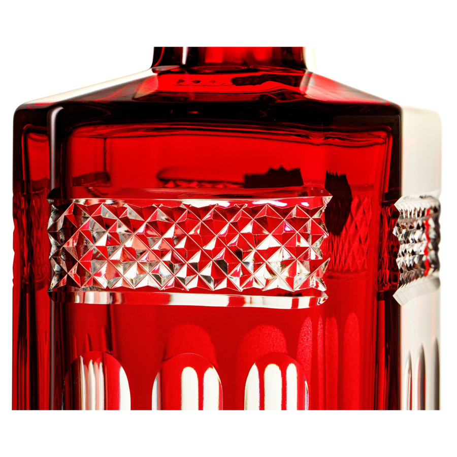 Графин для виски Cristal de Paris Мирей 750 мл, h25 см, красный
