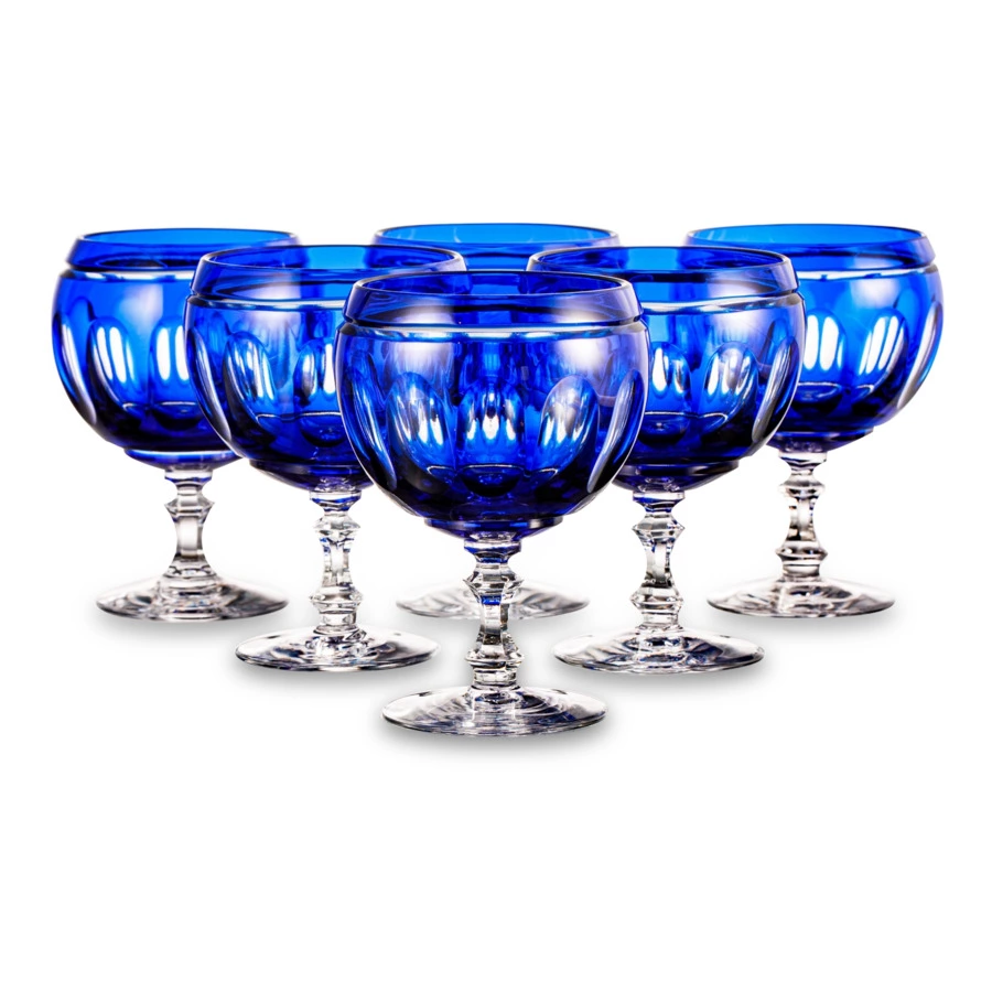 Набор бокалов для бренди ГХЗ Готика 350 мл, 6 шт, хрусталь, синий