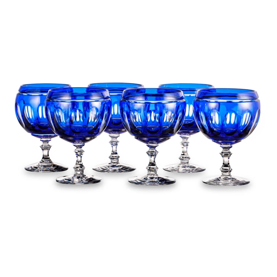 Набор бокалов для бренди ГХЗ Готика 350 мл, 6 шт, хрусталь, синий