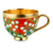 Чашка чайная с блюдцем Русские самоцветы 431,81 г, серебро 925, позолота