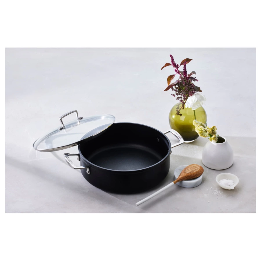 Сотейник со стеклянной крышкой Le Creuset Toughened Non-Stick 24х7,2 см, алюминий