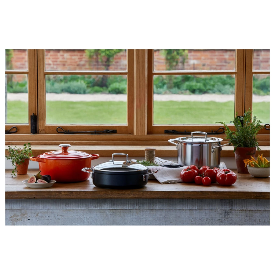 Сотейник со стеклянной крышкой Le Creuset Toughened Non-Stick 30х9,7 см, алюминий