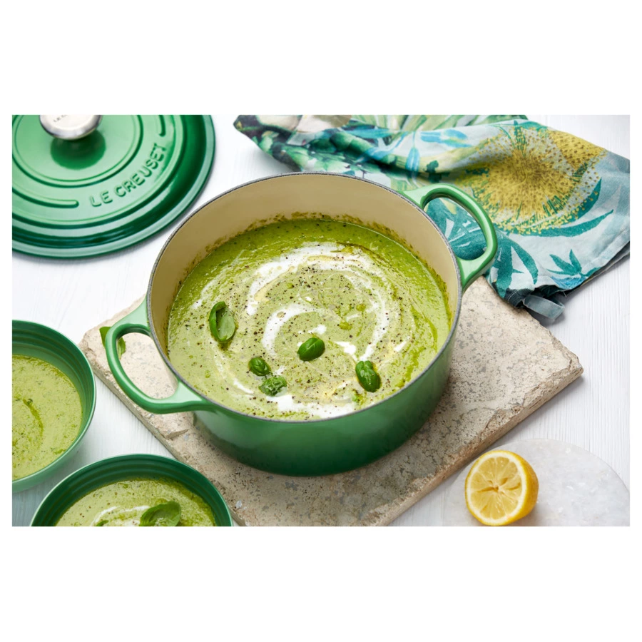 Кастрюля Le Creuset Cast Iron - Signature 24 см, стальная ручка, чугун, зеленый бамбук