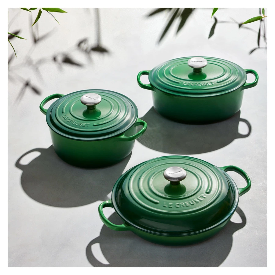 Кастрюля Le Creuset Cast Iron - Signature 24 см, стальная ручка, чугун, зеленый бамбук