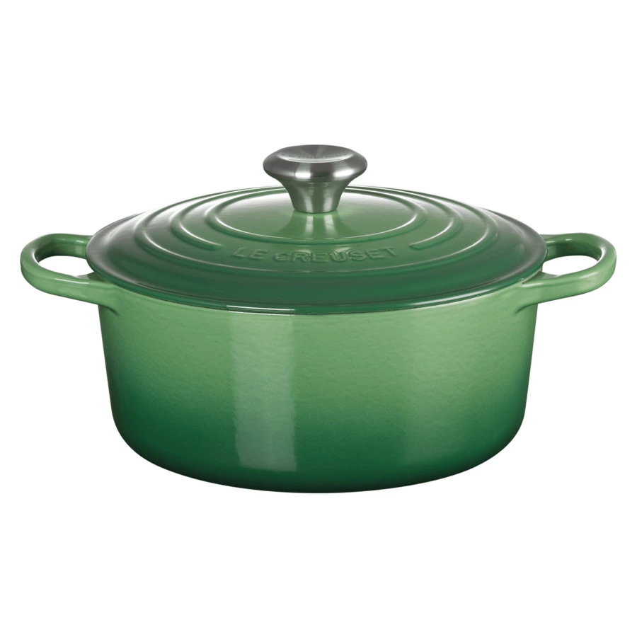 Кастрюля Le Creuset Cast Iron - Signature 24 см, стальная ручка, чугун, зеленый бамбук