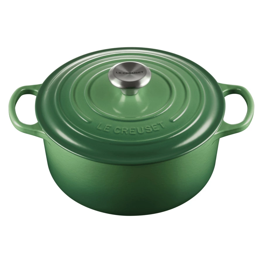 Кастрюля Le Creuset Cast Iron - Signature 24 см, стальная ручка, чугун, зеленый бамбук