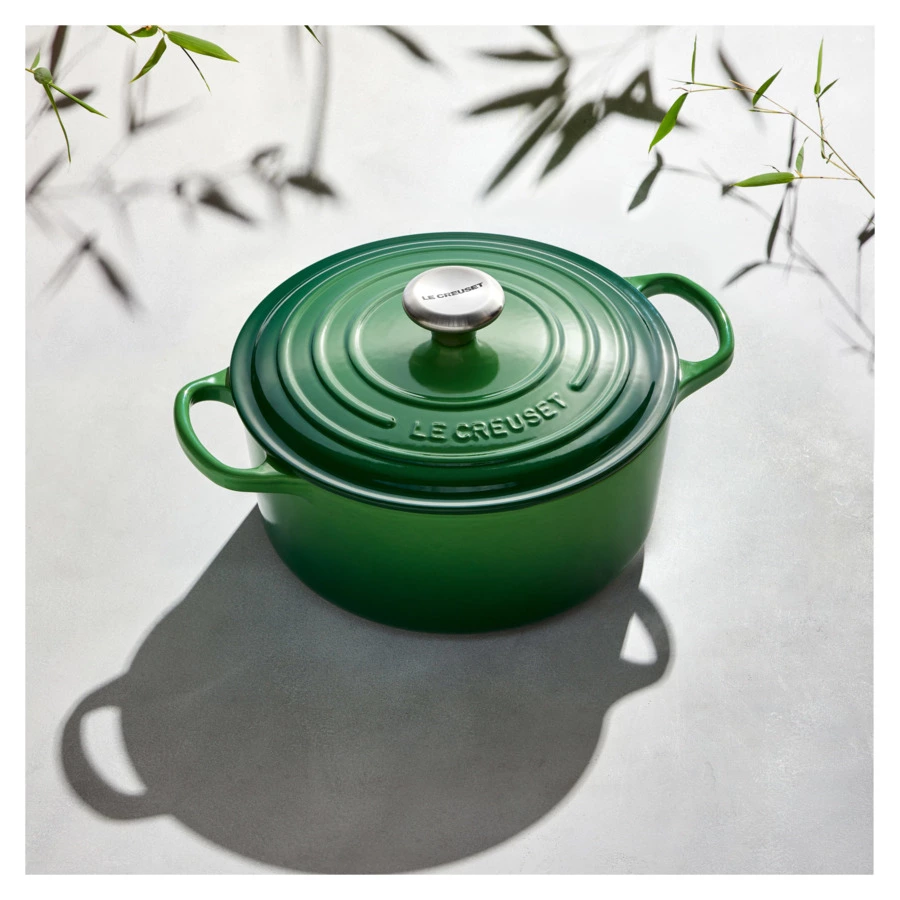 Кастрюля Le Creuset Cast Iron - Signature 24 см, стальная ручка, чугун, зеленый бамбук