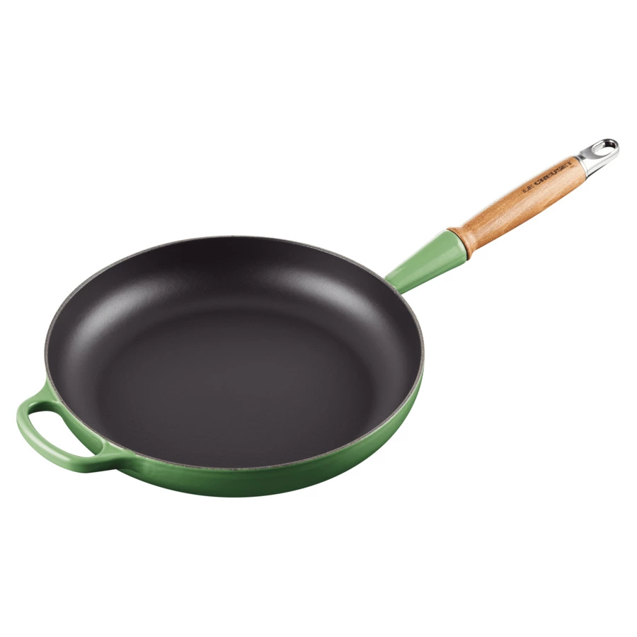 Сковорода с деревянной ручкой Le Creuset Cast Iron - Signature Signature 28 см, чугун, зеленый бамбу