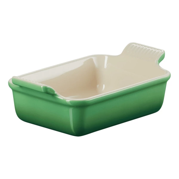 Блюдо прямоугольное Le Creuset Stoneware Heritage 19 см, керамика, зеленый бамбук