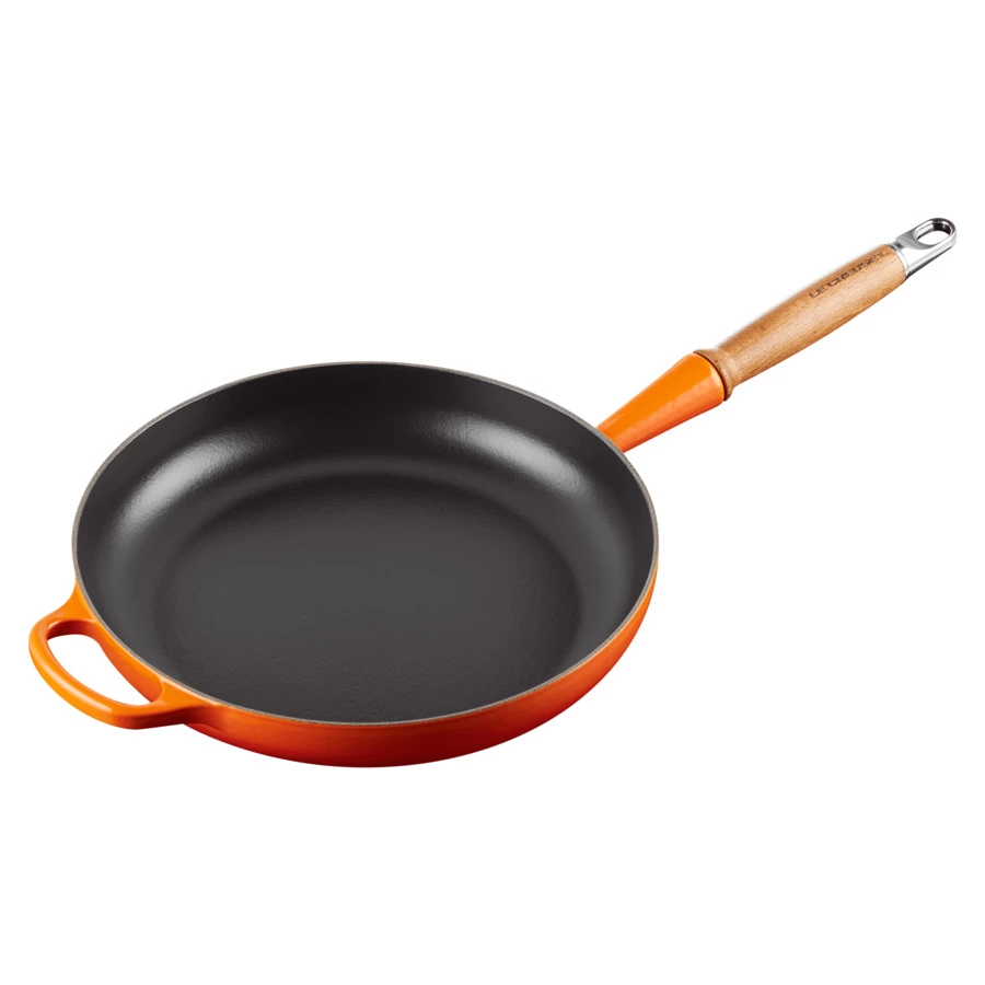 Сковорода с деревянной ручкой Le Creuset Signature 28 см, чугун, огненная лава