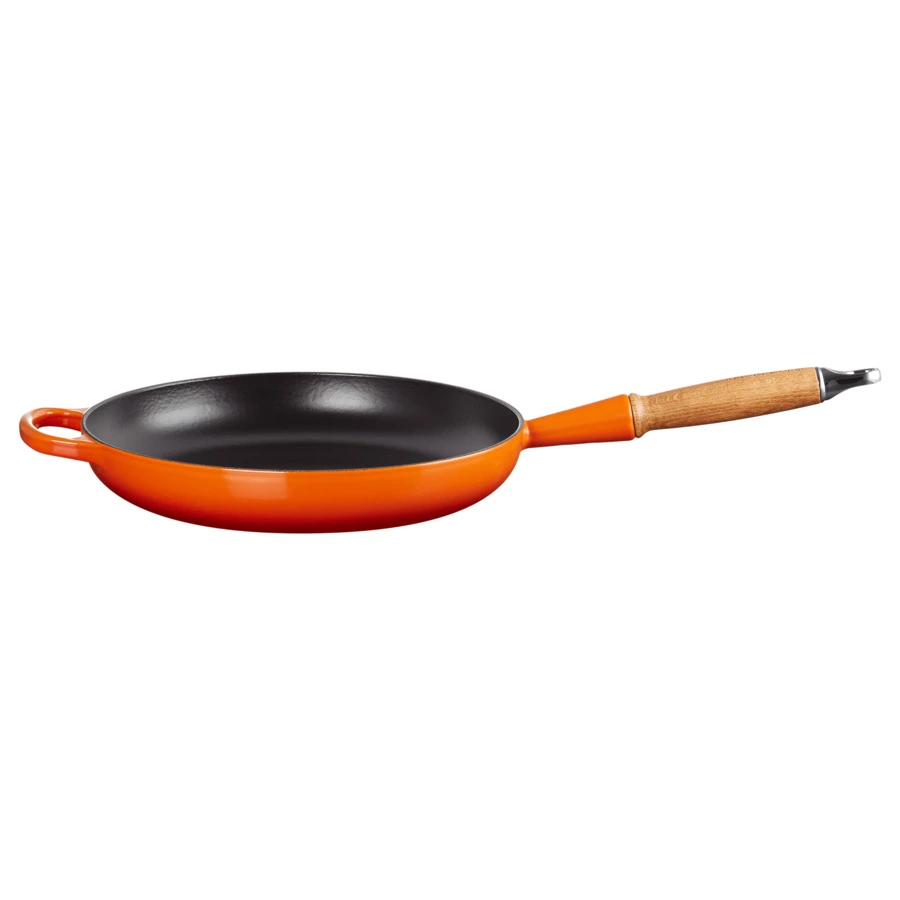 Сковорода с деревянной ручкой Le Creuset Signature 28 см, чугун, огненная лава