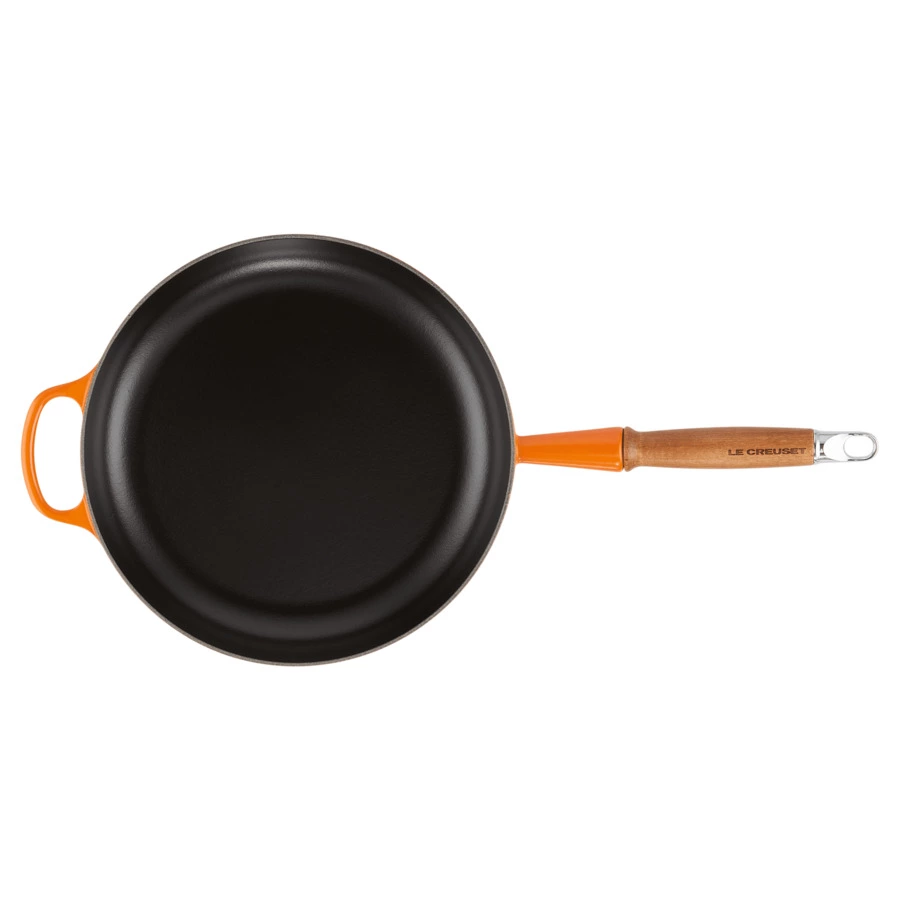 Сковорода с деревянной ручкой Le Creuset Signature 28 см, чугун, огненная лава