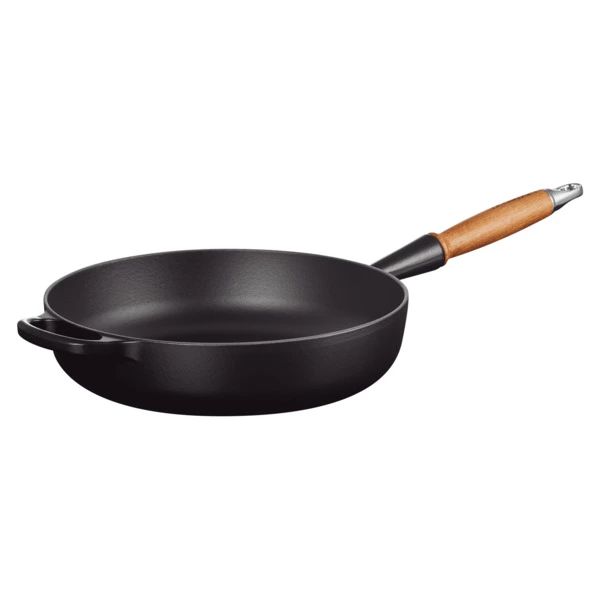 Сотейник с деревянной ручкой Le Creuset Signature 28 см, чугун, черный матовый