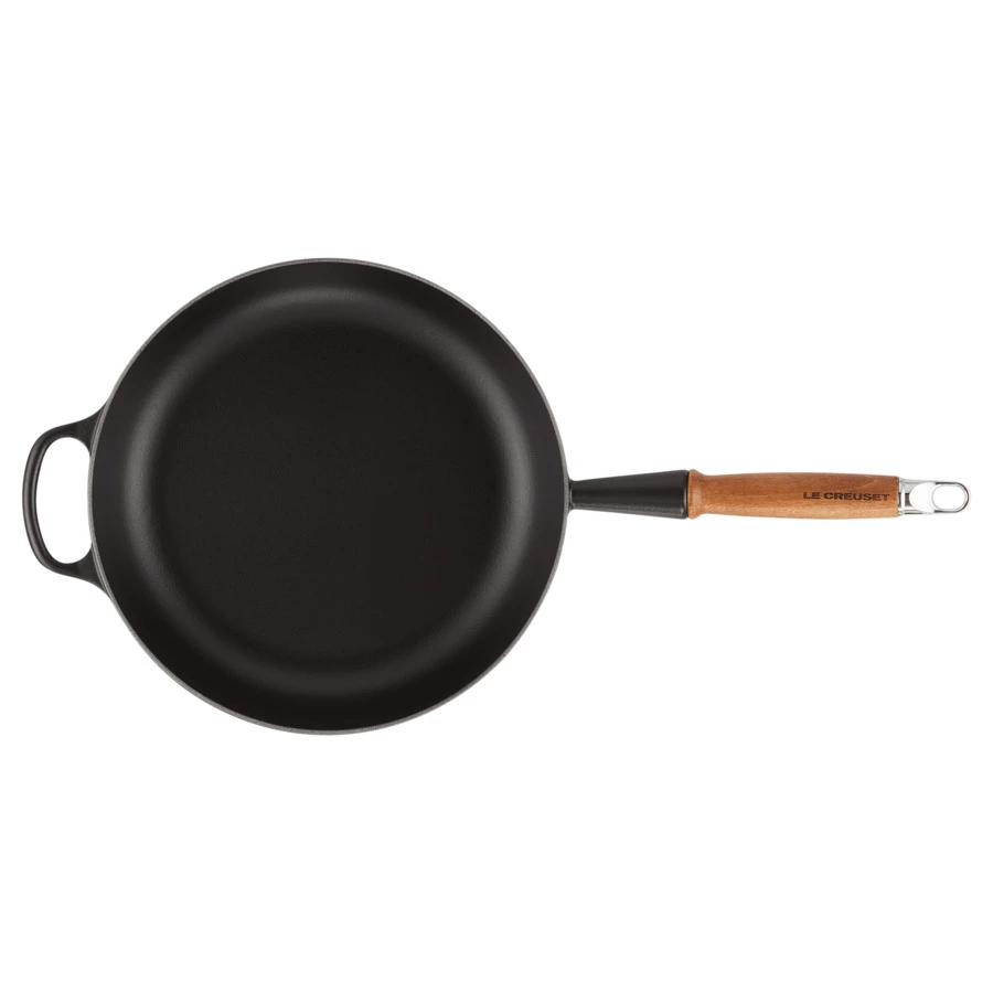 Сотейник с деревянной ручкой Le Creuset Signature 28 см, чугун, черный матовый