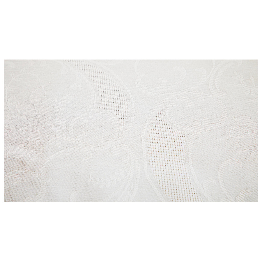Скатерть прямоугольная Яковлевский Жаккард Кружева в коробке 140х170 см, полулен, белый