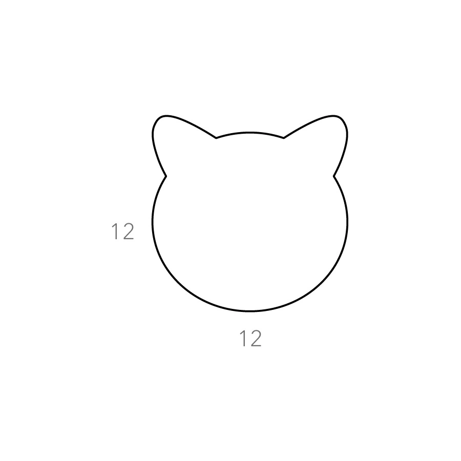 Костер ADJ Кошка 14х12 см, кожа натуральная, черно-серый