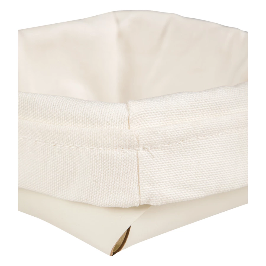 Хлебница ADJ 15х15 см, кожа натуральная, белый