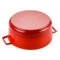 Кастрюля с крышкой LAVA d28 см, 6,7 л, чугун, красная