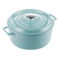 Кастрюля с крышкой LAVA d28 см, 6,7 л, чугун, бирюзовая