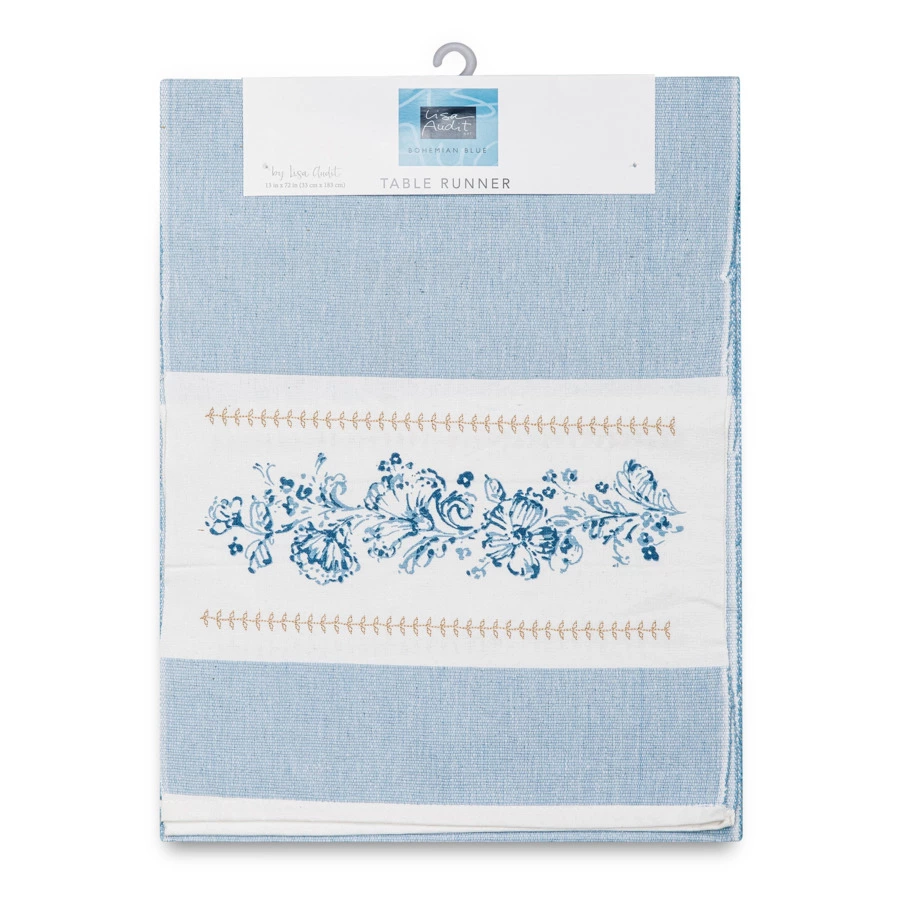 Скатерть-дорожка Kay Dee Designs Богемный синий 33х183 см, хлопок