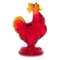 Фигурка ГХЗ Петушок 9,5 см, хрусталь, красный