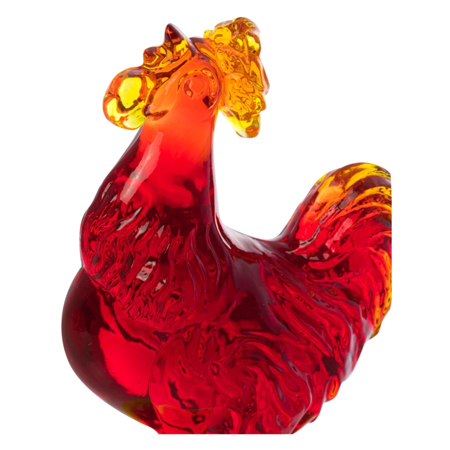 Фигурка ГХЗ Петушок 9,5 см, хрусталь, красный
