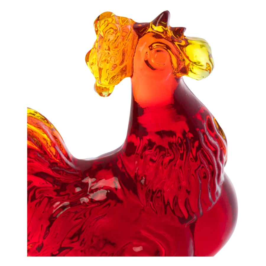 Фигурка ГХЗ Петушок 9,5 см, хрусталь, красный