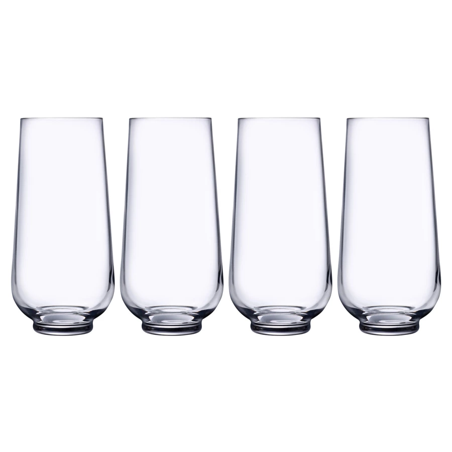 Набор стаканов хайбол Nude Glass Хепберн 425 мл, 4 шт, стекло хрустальное