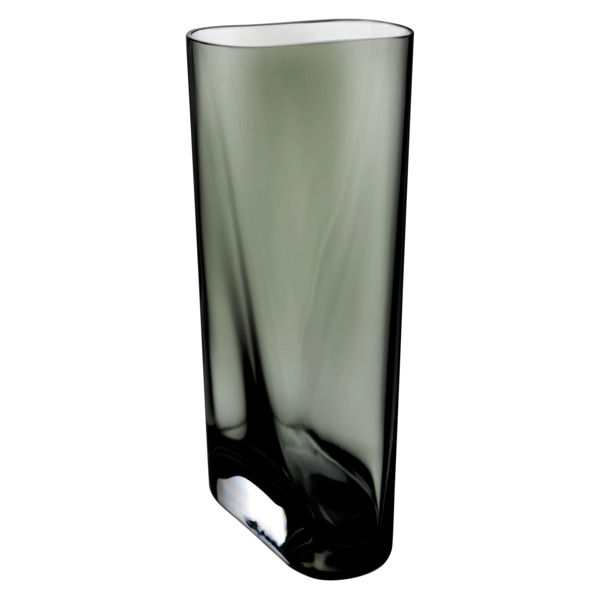 Ваза Nude Glass Инка 35 см, серая, хрусталь