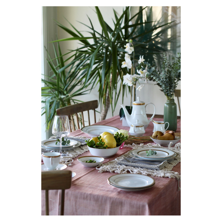 Набор столовой посуды Noritake Шарлотта Голд на 6 персон 14 предметов